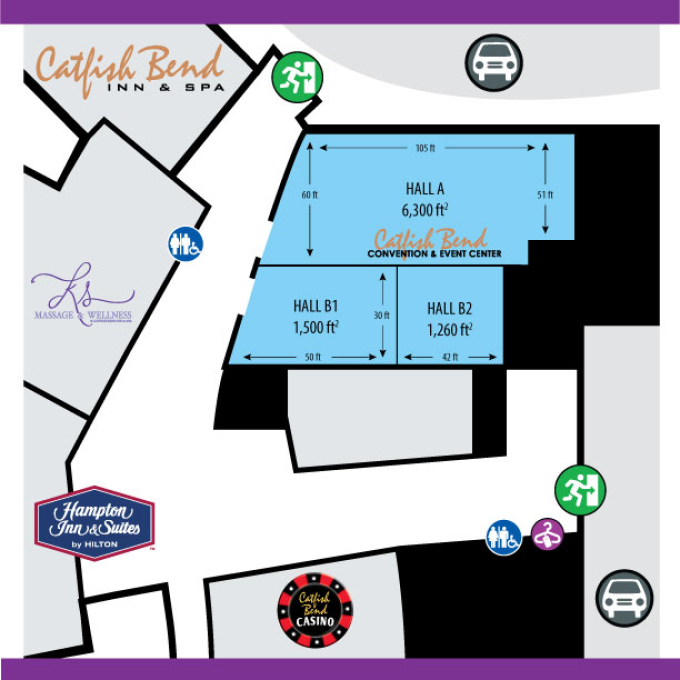 Catfish Bend Casino Map